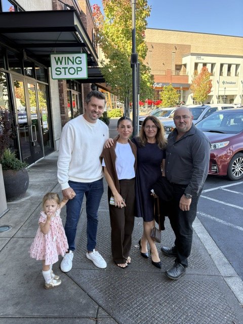 Grace Romanian Church members after Sunday service in Beaverton